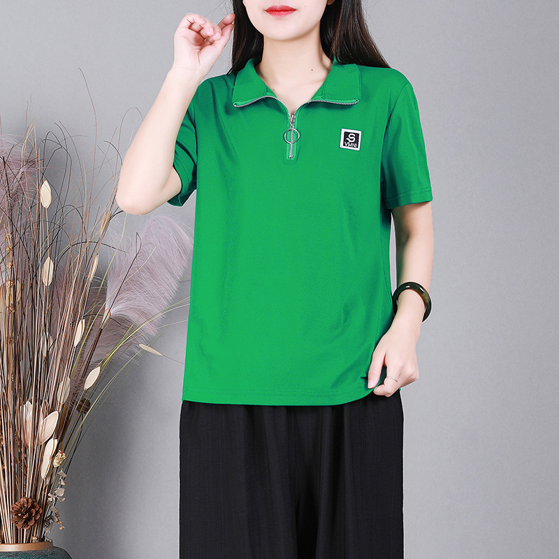 春夏款t恤休闲polo小众韩版百搭显瘦时尚设计感T恤上衣女