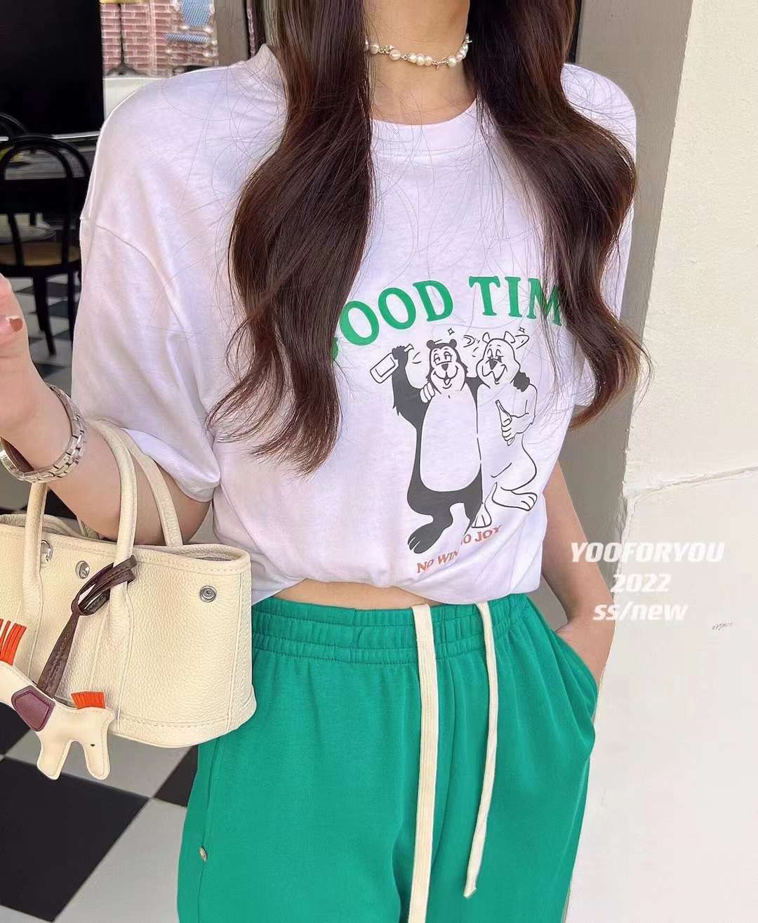 新款减龄休闲舒适卡通熊百搭T恤