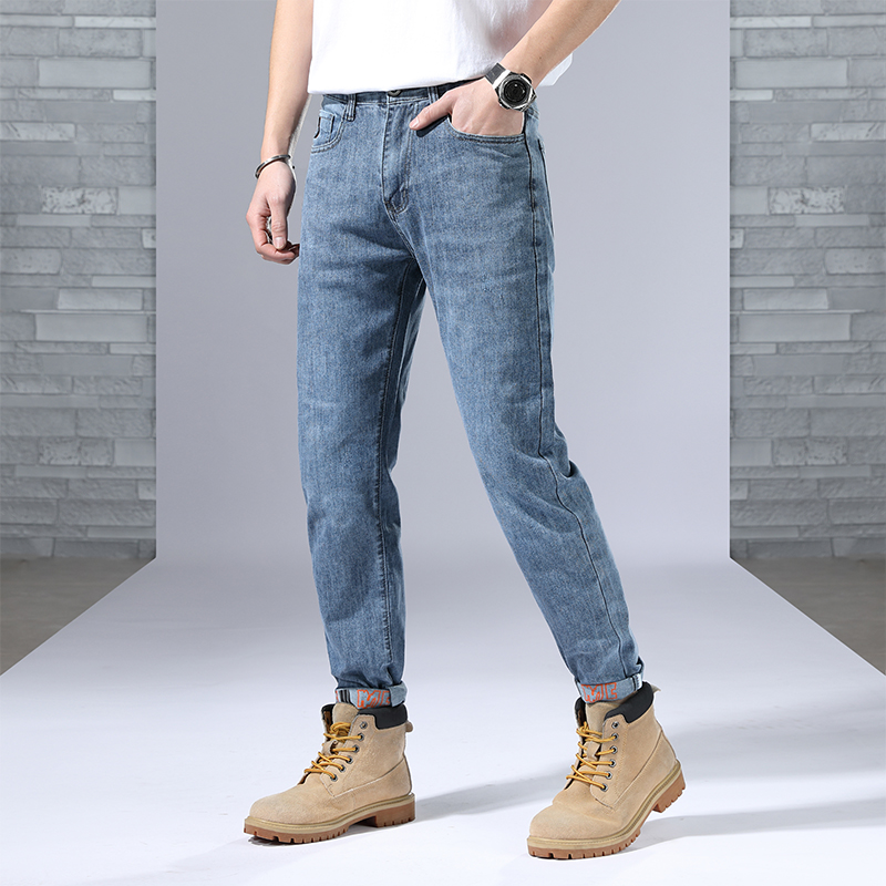 薄款牛仔裤男修身直筒韩版显瘦弹力柔软潮流百搭春夏季青年潮牌