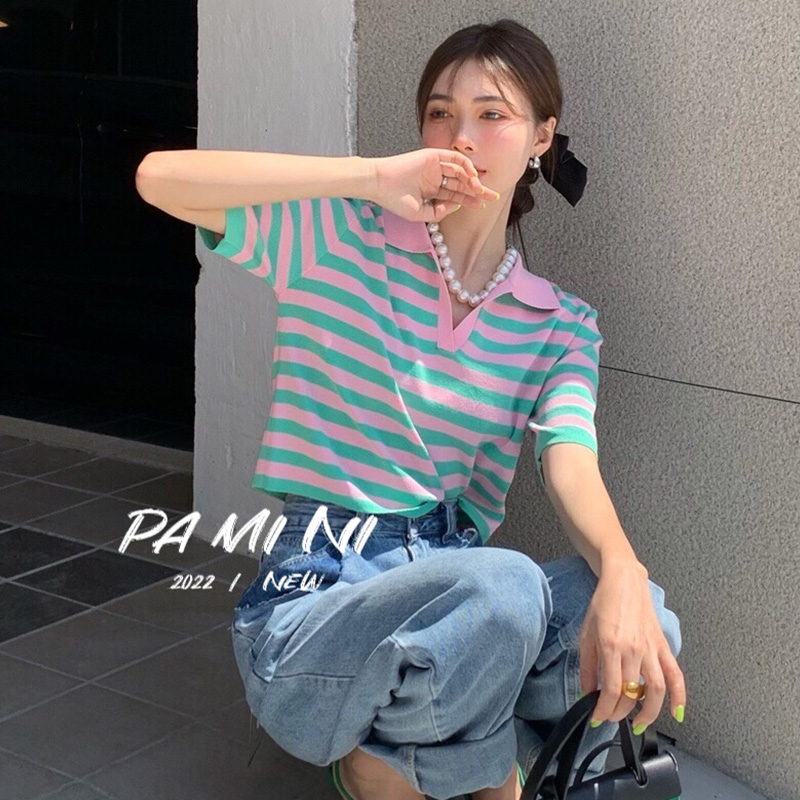 春夏宽松别致小众软糯针织上衣