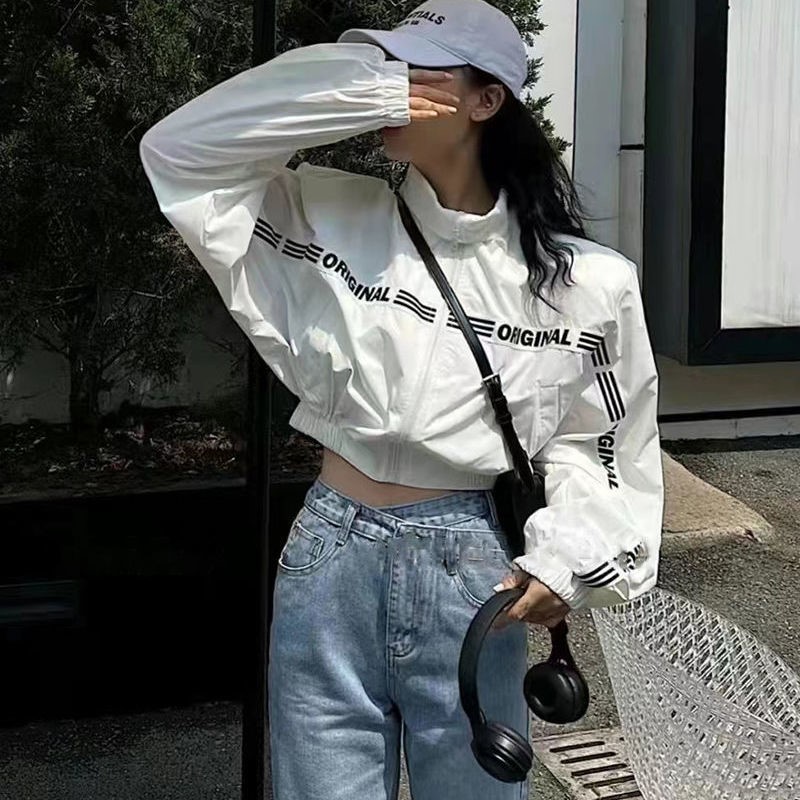 条杠字母防晒衣女薄款夏季新款防紫外线透气百搭外套ins潮