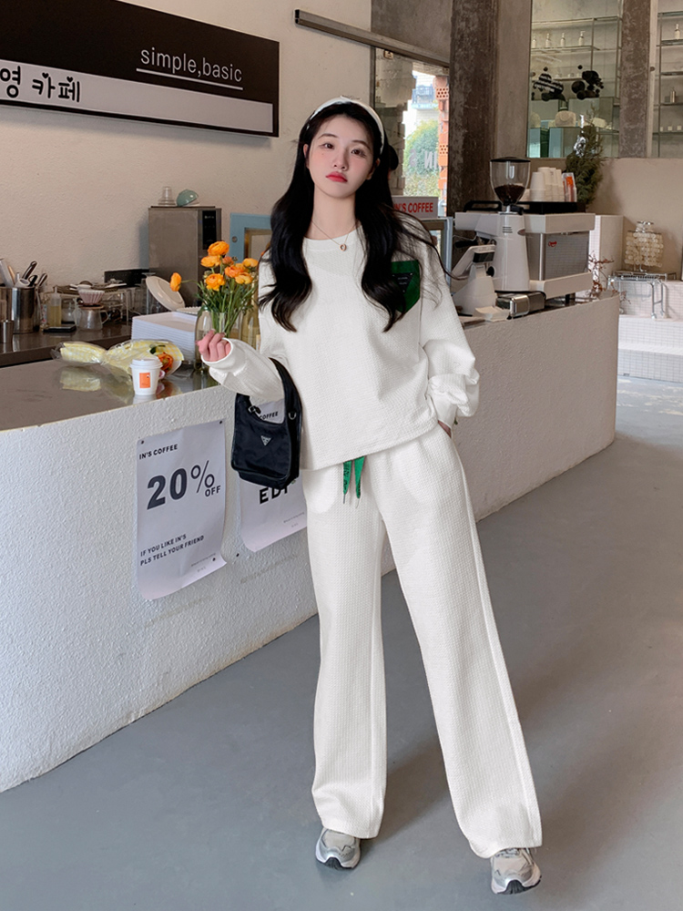 新款韩版宽松休闲运动减龄显瘦时尚洋气两件套