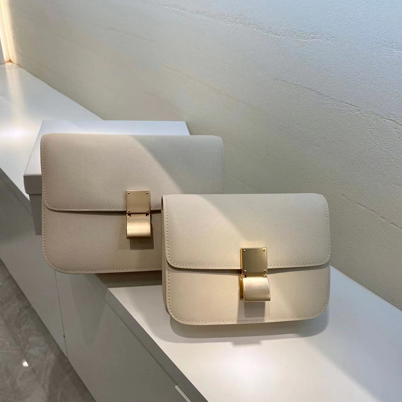 新款真皮box豆腐包女牛皮单肩斜挎百搭小方包潮