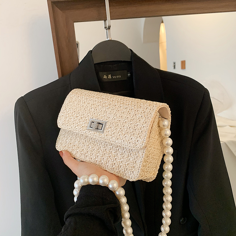 新款潮网红时尚编织小方包韩版百搭高级感斜挎包