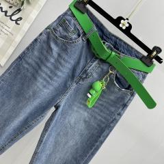 夏季薄款高腰弹力宽松显瘦牛仔哈伦裤垮裤老爹裤