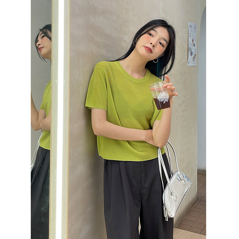 夏季新款韩版简约套头透气上衣