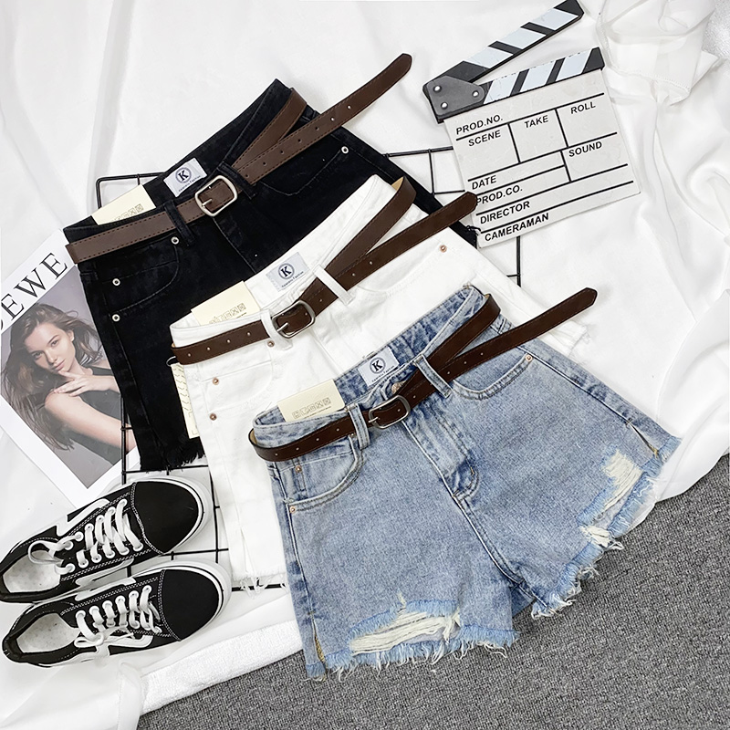 新款毛边辣妹短裤女夏，显瘦显腿长宽松a字版热裤