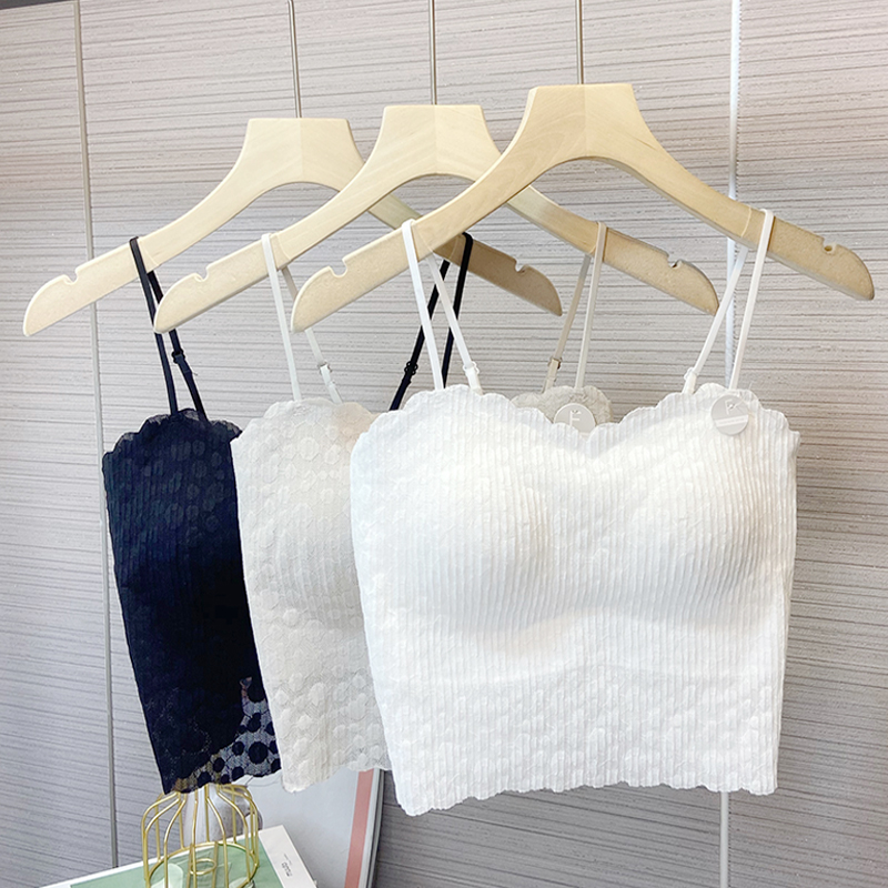 背心女外穿带胸垫上衣裹胸打底网红爆款夏抹胸小吊带内搭