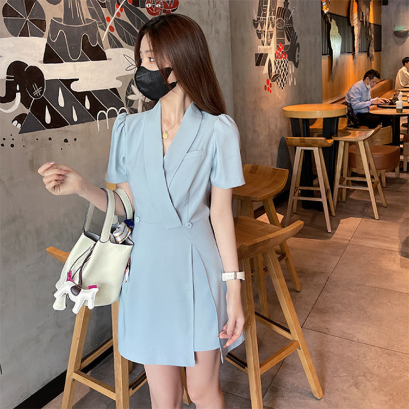 可盐可甜减龄时尚气质职业西装两件套装裙裤女夏通勤