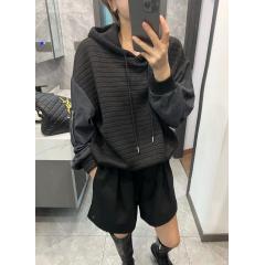 牛仔拼接卫衣女秋冬新款欧洲站