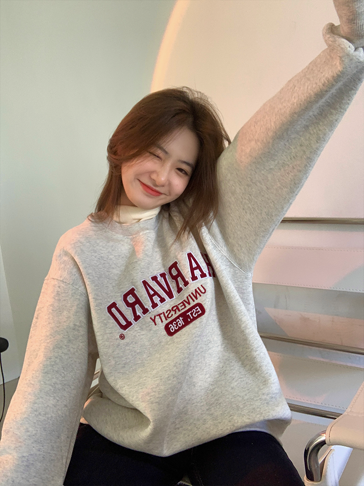 新款oversize宽松慵懒风复古刺绣外套女春秋