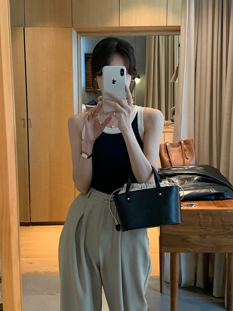 新款修身大弹力无袖内搭打底上衣