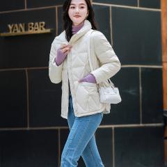 冬装新款轻薄羽绒服女短款小个子时尚保暖外套百搭小款立领厚