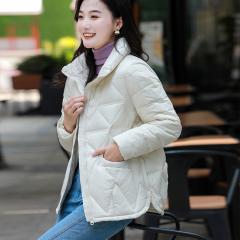 冬装新款轻薄羽绒服女短款小个子时尚保暖外套百搭小款立领厚