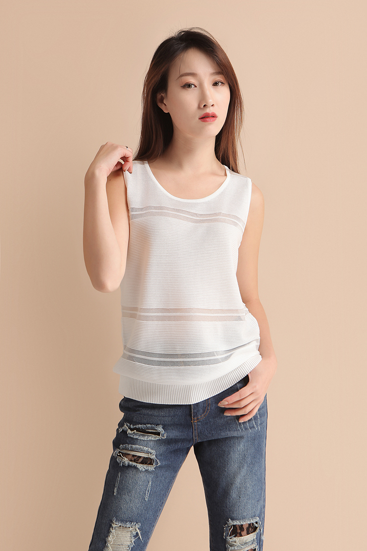 2017夏季 伊莱文新款袖针织背心 8605